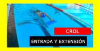 Ejercicio de Crol que ayuda a mejorar la entrada de la mano y extensión del brazo en el estilo libre de natación.