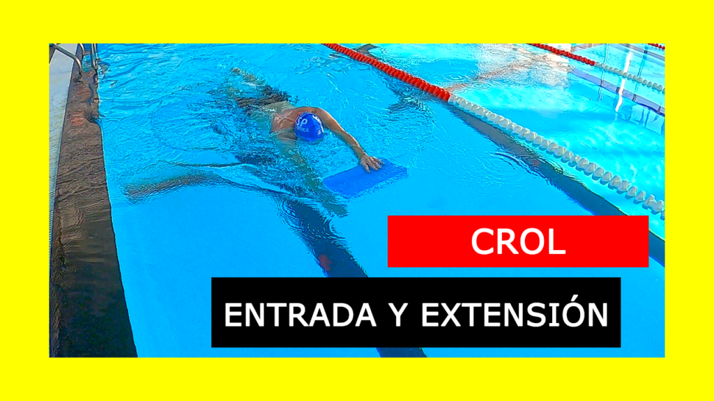 Ejercicio de Crol que ayuda a mejorar la entrada de la mano y extensión del brazo en el estilo libre de natación.